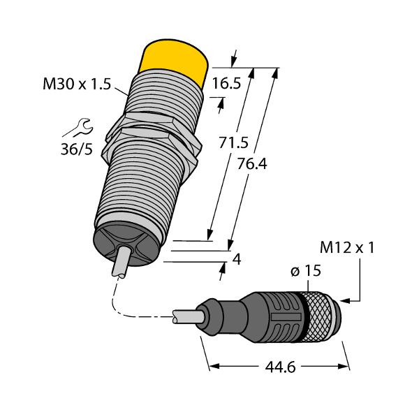 NICS-M30-IOL2P8-0.3-RKC4.4T | 4300301 элемент связи индуктивный