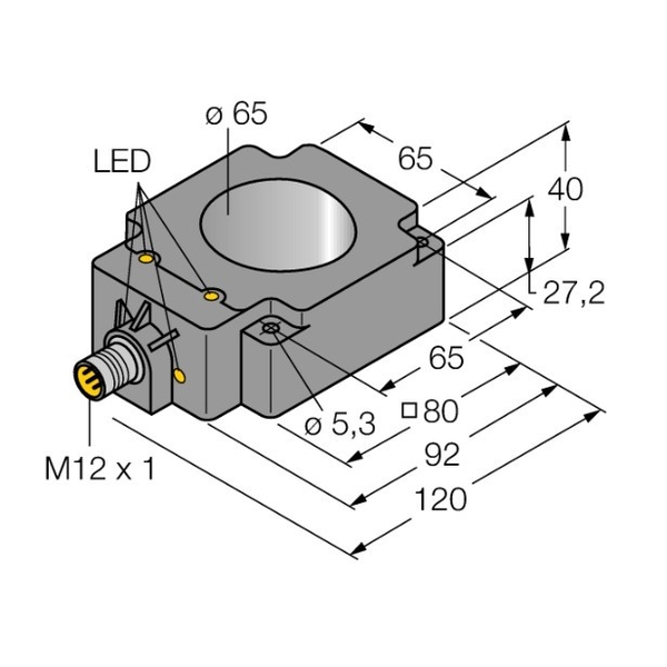 BI65R-Q80-AP6X2-H1141 | 1407531 датчик индуктивный кольцевой