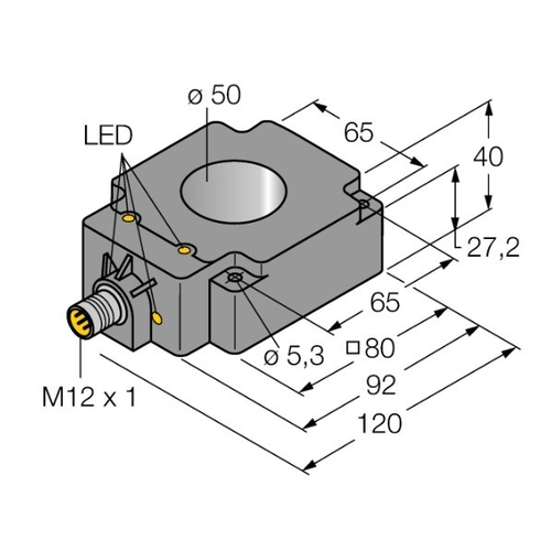 BI50R-Q80-AP6X2-H1141 | 1407530 датчик индуктивный кольцевой